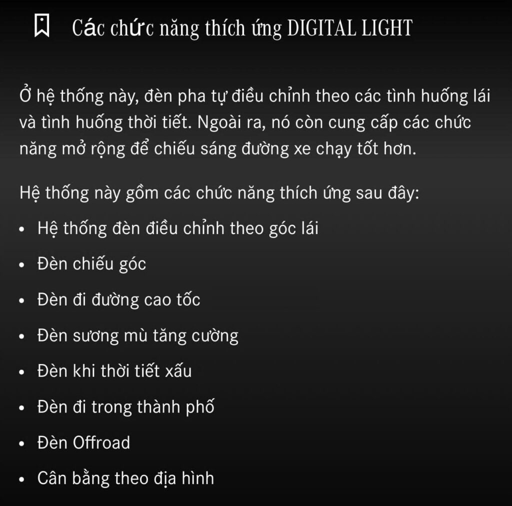 Cac Cong Nghe Den Digital Light Tren Mercedes GLC 300