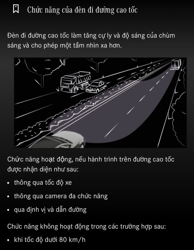 Den duong cao toc tren Mercedes GLC 300 4Matic Anh sang manh me va xa