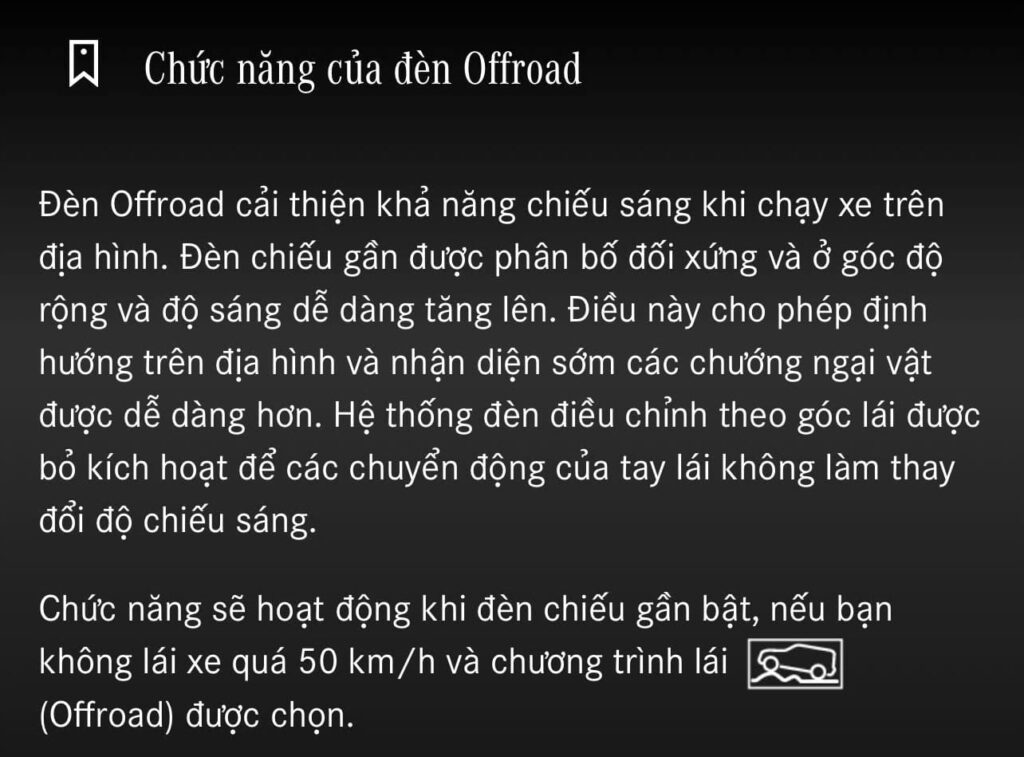 Den offroad tren Mercedes GLC 300 4Matic Ho tro dia hinh go ghe