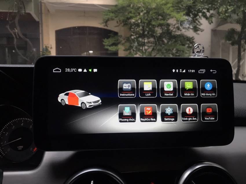 man hinh android mercedes v250 91 1