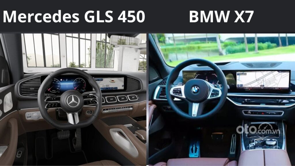 So sánh Mercedes GLS 450 và BMW X7