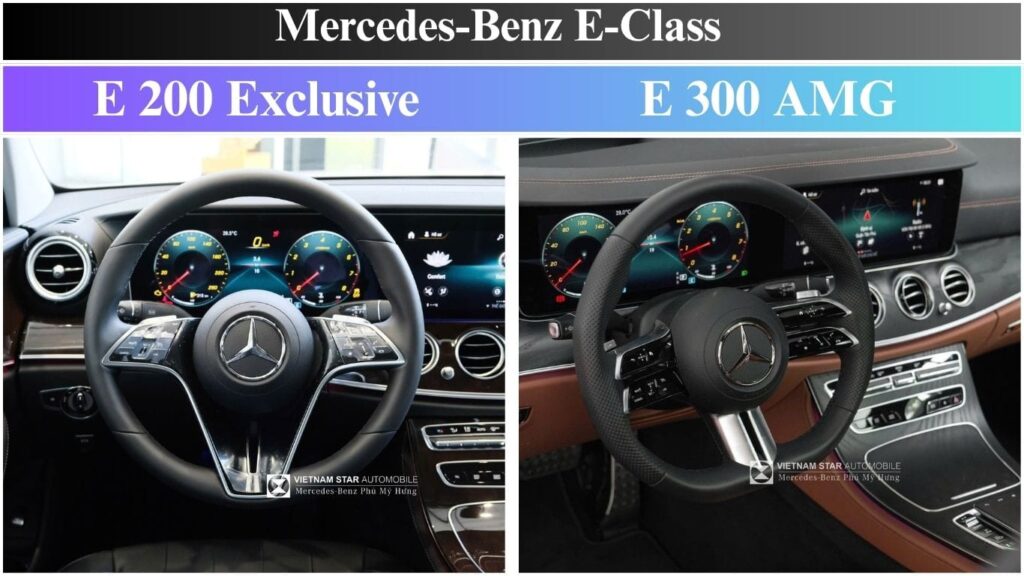 So Sánh Mercedes E200 Exclusive và E300 AMG