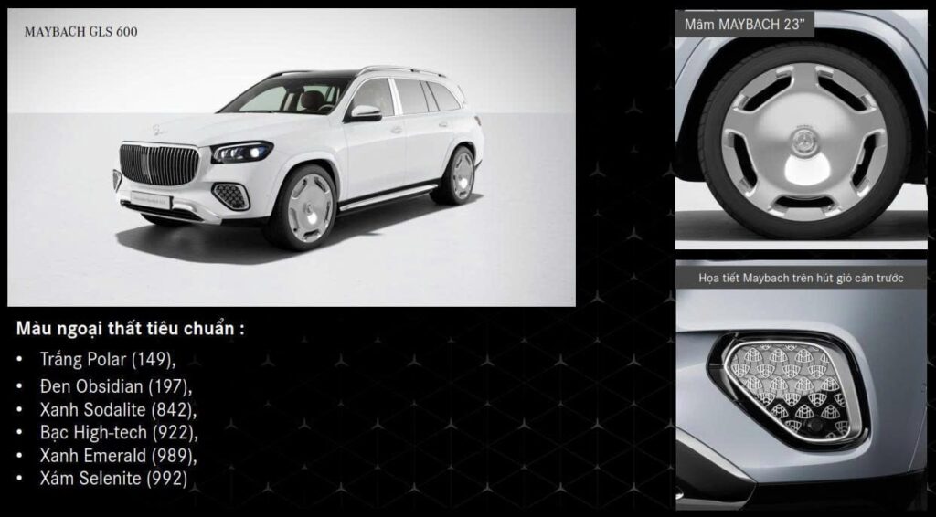 Mercedes-Maybach GLS 600 2025: Nâng Cấp Mới Định Nghĩa SUV Siêu Sang Ngoại Thất Maybach GLS 600 2025