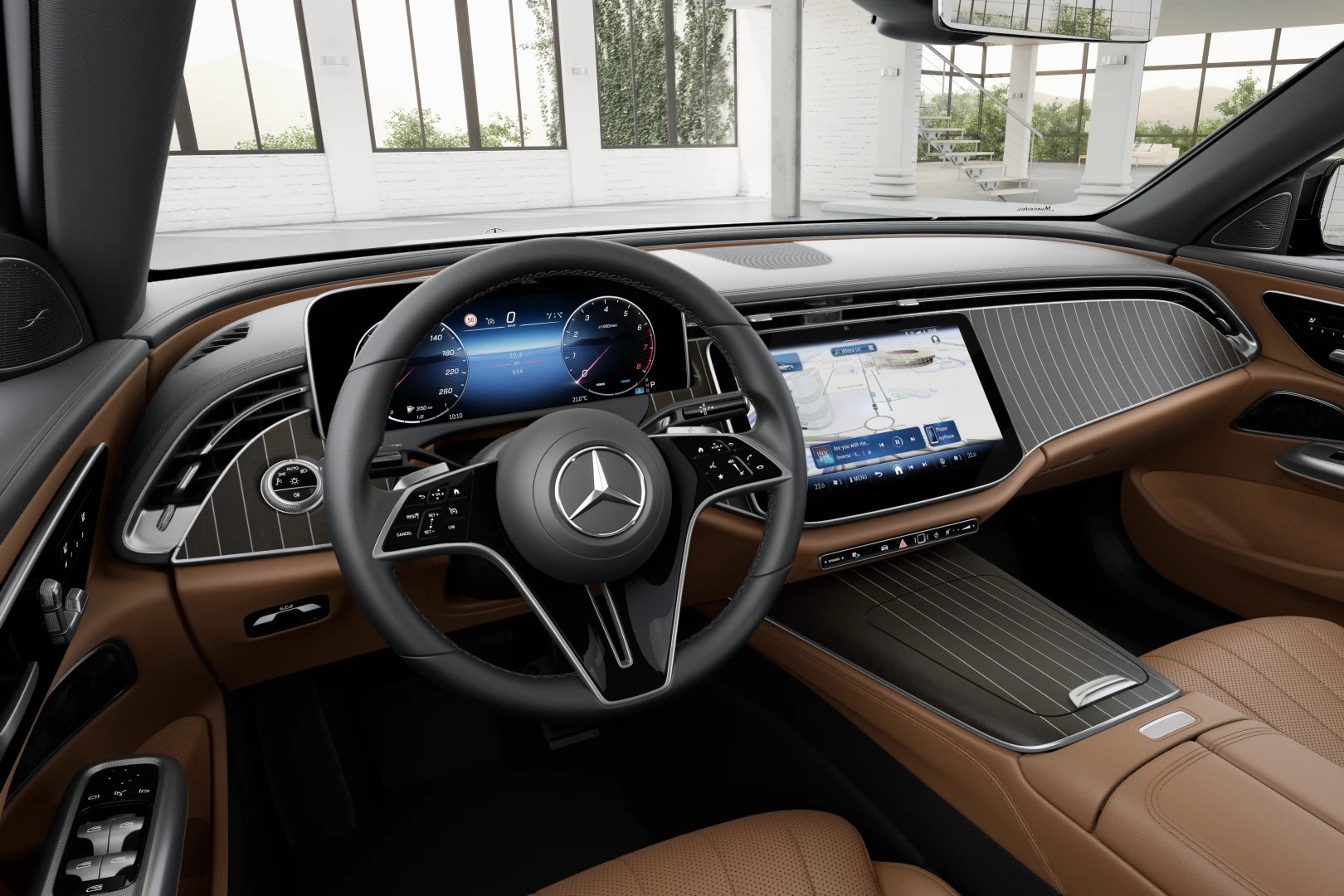 Mercedes E200 Avantgarde Nội Thất Màu Nâu